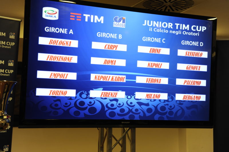Junior TIM Cup_i gironi